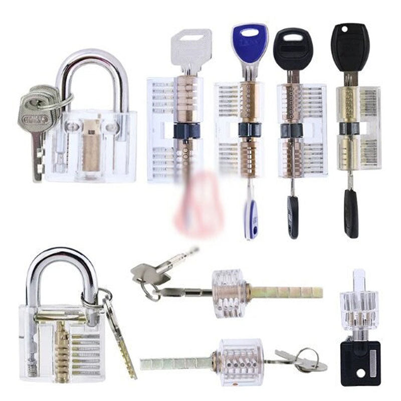 9 Piece of Transparent Practice Locks