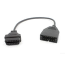 For GM 12 Pin Connector to OBD2 16Pin to 12Pin Car Diagnostic Extension Cable