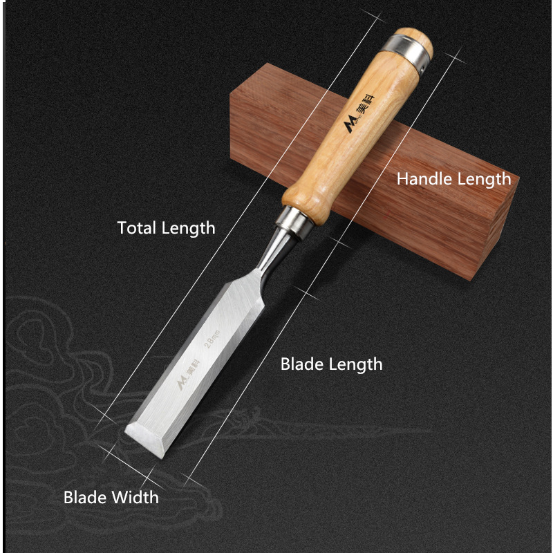 Drillpro CR-V 6-38mm Woodworing Chisel Wood Chisel Wood Handle for Woodworking Carving