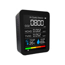 5 In 1 Portable CO2 Detector Air Quality Detector Intelligent Air Detector Temperature and Humidity Sensor Tester Carbon Dioxide Monitor TVOC Formaldehyde Detection HCHO Detector