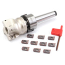 MT2 M10 50mm Face End Mill Cutter with 10pcs APMT1604 Carbide Inserts Turning Tool
