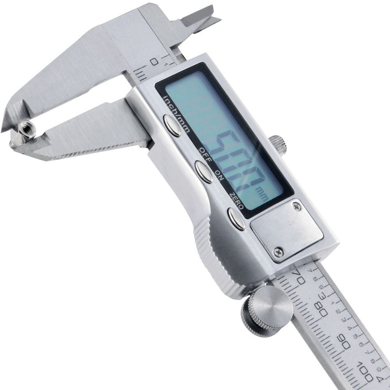 150mm 6 inch LCD Digital Stainless Caliper Guage Metric Conversion & Zero Buttons