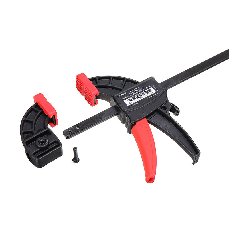 DURATEC 4Pcs 150mm Quick Release Speed Squeeze Wood Working Work Bar F Clamp Clip Kit Spreader Clamps Gadget Tool