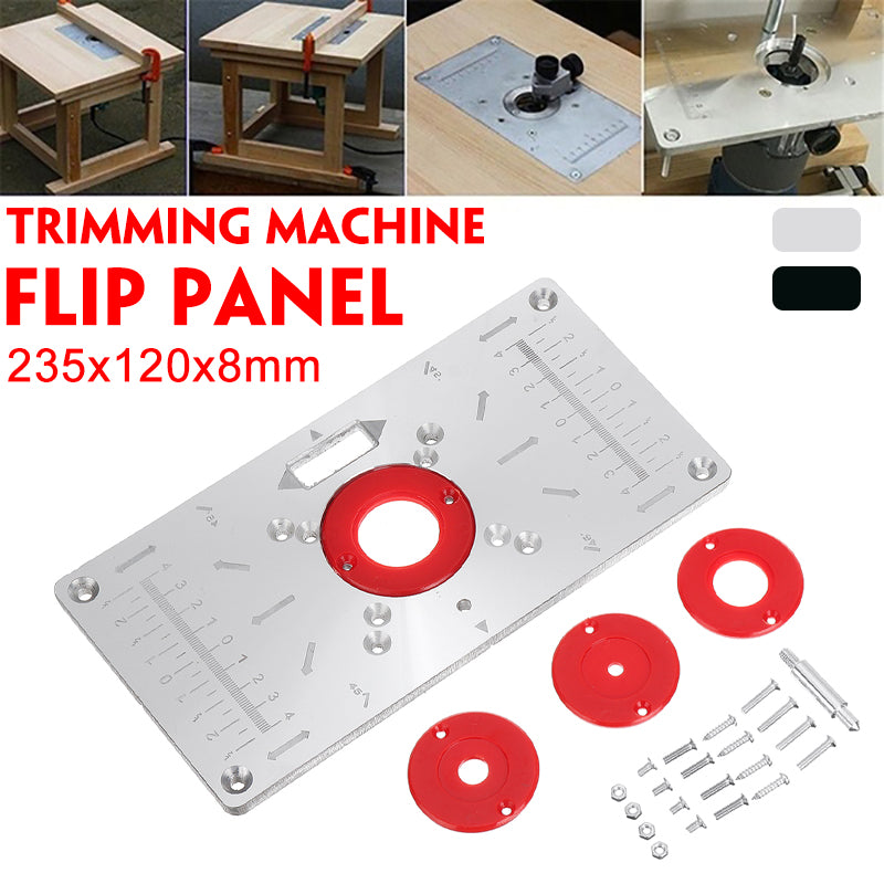 235X120X8mm Trimming Machine Flip Panel Woodworking Router Table Insert Plate