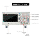 UNI-T UTD2102e PLUS Digital Oscilloscope with 7-inch LCD Display Scopemeter with 100MHz Bandwidth 2 Channels 500MS/S Real Time Sample Rate 64kpts Depth Storage