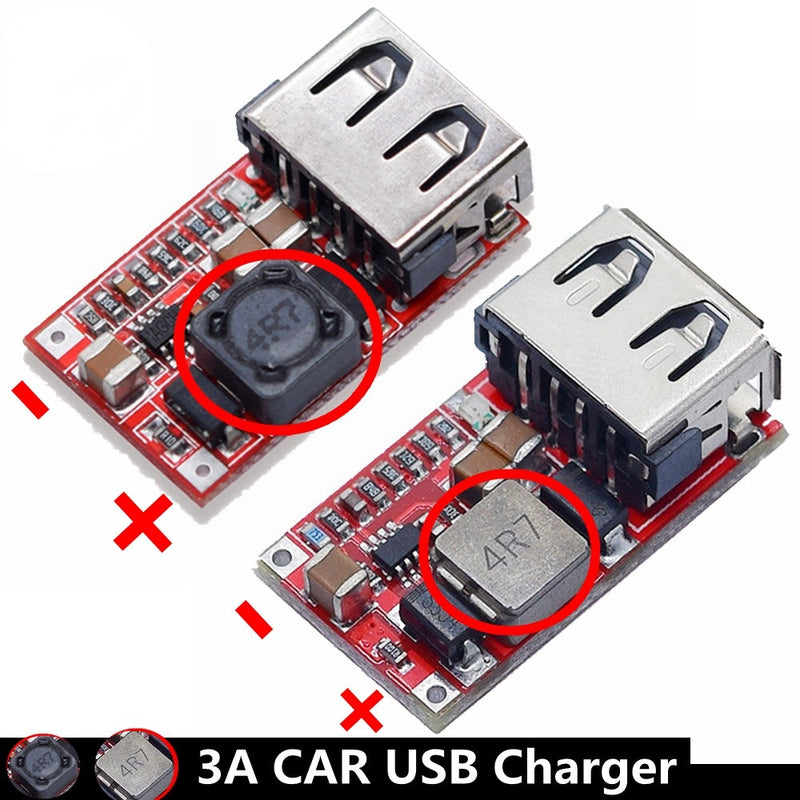 1PCS Fine 6-24V 12V/24V To 5V 3A CAR USB Charger Module DC Buck Step Down Converter 12v 5v Power Supply Module