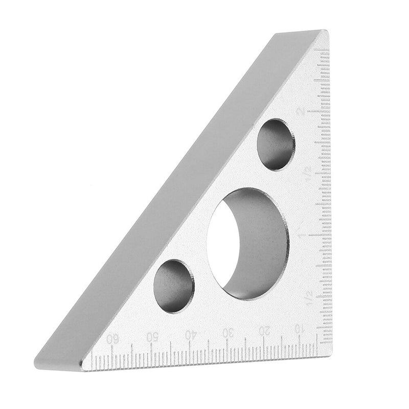 Drillpro 90 Degrees Aluminum Alloy Height Ruler Metric Inch Woodworking Triangular Ruler