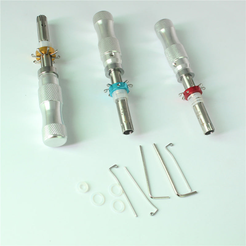 3Pcs Tubular 7 Pins Lock Pick Tools with Transparent 7 Pin Tubular Lock Cylinder Locksmith Tools - LOCKPICKWEB