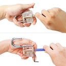 Multi-Tool Set Padlock for Beginners Locksmith Kit Unlocking Tool Blue Locks set 12 pieces +5 pins +1 padlock - LOCKPICKWEB