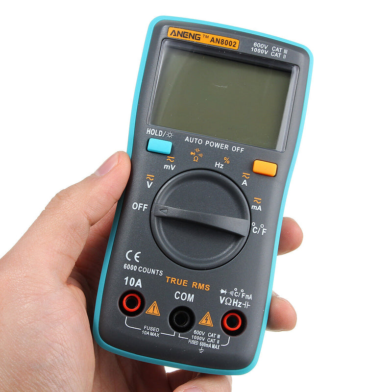AN8002 Digital True RMS 6000 Counts Multimeter AC/DC Current Voltage Frequency Resistance Temperature Tester ℃/℉