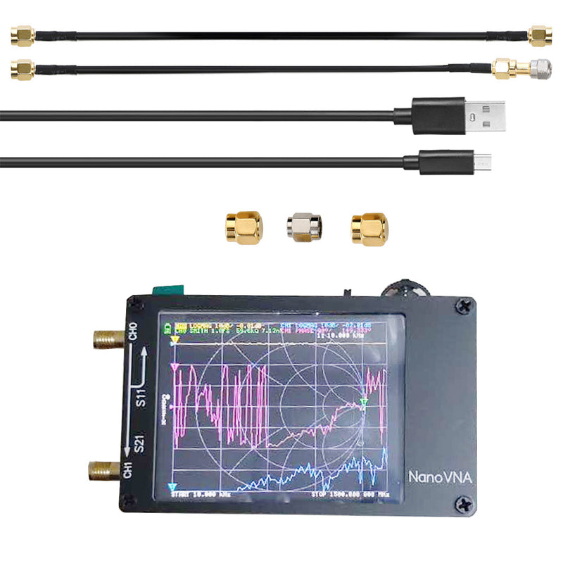 LZNanoVNA 50KHz ~ 1.5GHz Vector Network Analyzer Digital Nano VNA Tester MF HF VHF UHF USB Logic Antenna Analyzer Standing Wave