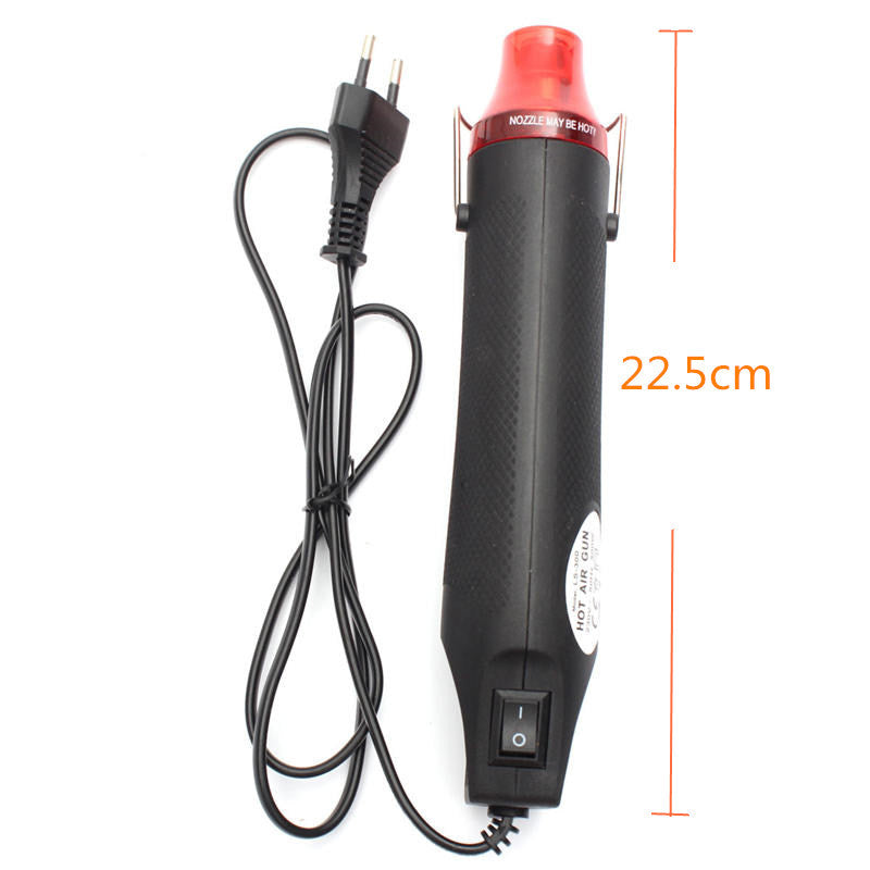 220V 300W Hot Air Gun DIY Electric Heat Shrink Pisotl Power Tool Hot Air Temperature Pistol with Supporting Seat