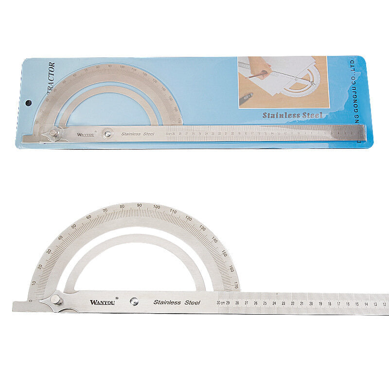10-30cm Woodworking 180 Degree Adjustable Protractor Angle Finder Ruler Stainless Steel Caliper Measuring Tools