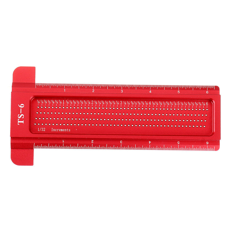 Drillpro Aluminium Alloy TS 3 to 8 Inch Hole Positioning Measuring Ruler Precision Marking T Ruler Scriber Ruler Woodworking Tool