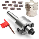 MT2 M10 50mm Face End Mill Cutter with 10pcs APMT1604 Carbide Inserts Turning Tool
