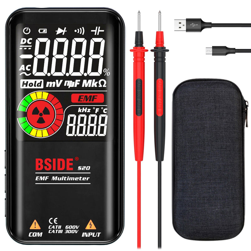 BSIDE S20 Digital Multimeter 9999 Counting Automatic Range Voltmeter with EMF Detector Capacitance Diode Tester