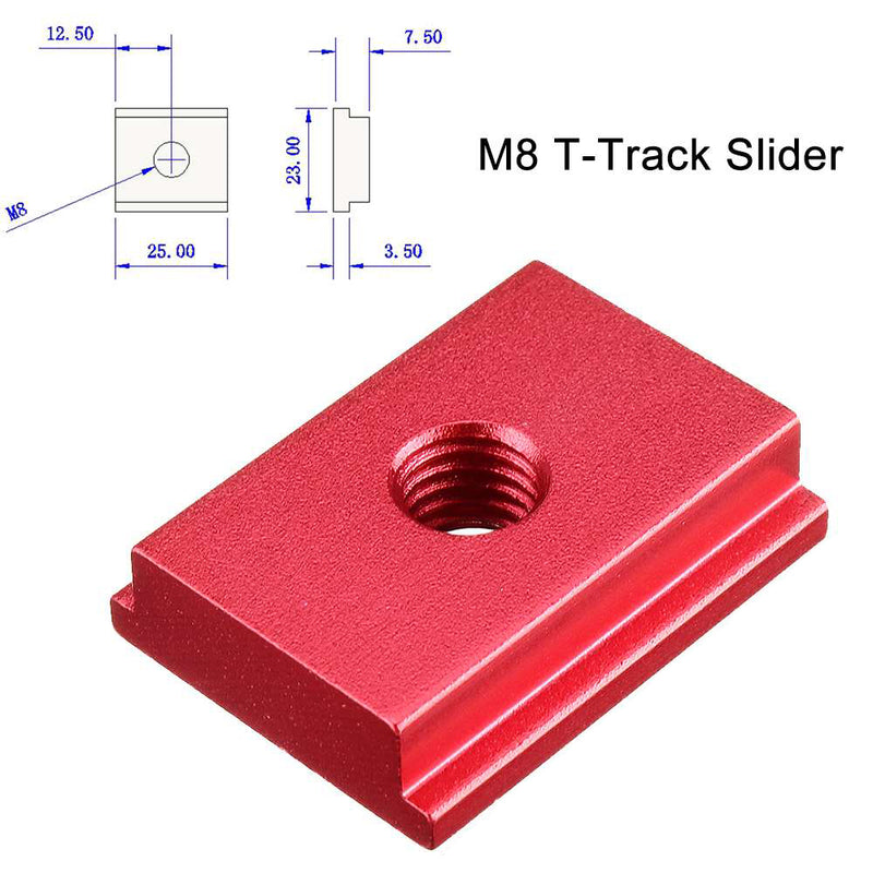 10Pcs 25mm M8 Aluminum Alloy Woodworking T Slot Nut Dedicated T-Shaped Slider For T Track Woodworking Tool
