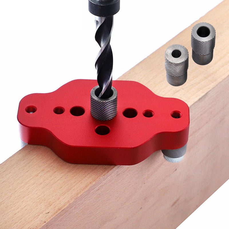 Drillpro Aluminium Alloy Woodworking Self Centering Dowel Jig 6/8/10mm Straight Hole Locator Puncher