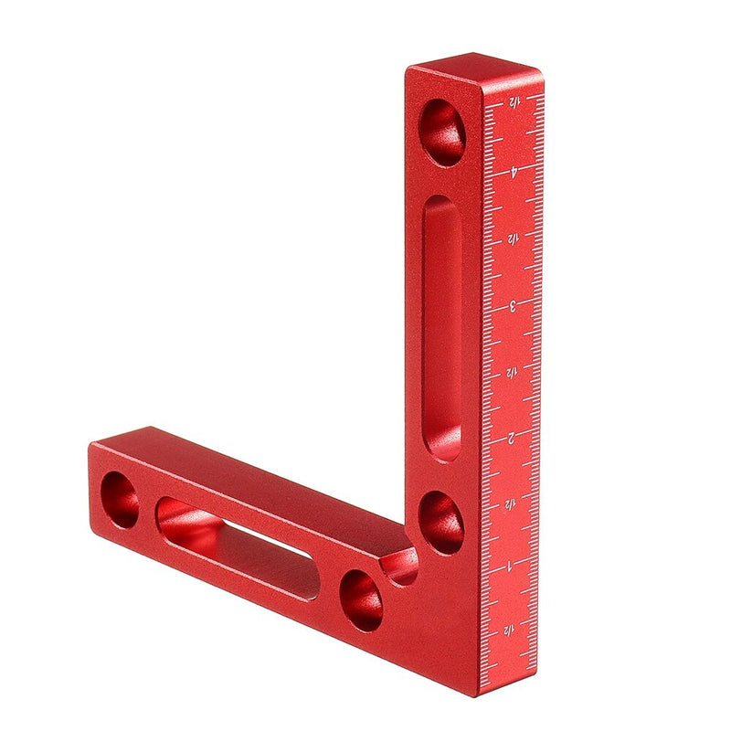 Drillpro Upgrade Aluminium Alloy 90 Degree 120x120mm Precision Clamping Square Woodworking L-Shaped Auxiliary Fixture Machinist Square Positioning Right Angle Clamping Measure - LOCKPICKWEB