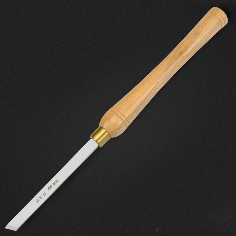 High Speed Steel Lathe Chisel Wood Turning Tool with Wood Handle Woodworking Tool