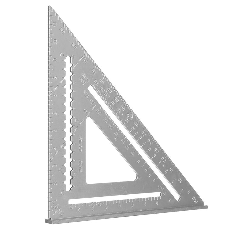 7/12'' Aluminum Alloy Angle Square Triangle Ruler Roofing Carpenter Woodworking Tool