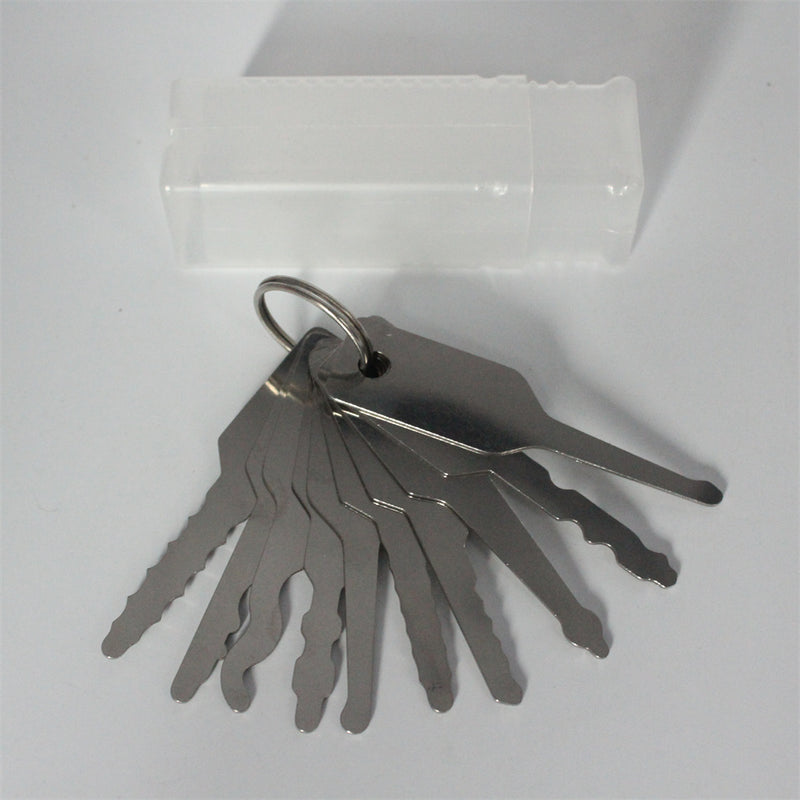 10pcs Jiggler Keys Lock Pick Auto Locksmith Tools - LOCKPICKWEB