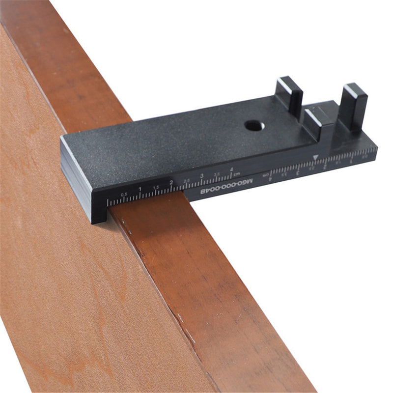 Woodworking Gap Gauge Depth Measuring Ruler Aluminum Alloy Sawtooth Ruler Marking Gauge Table Saw Slot Adjuster Mortise and Tenon Tool