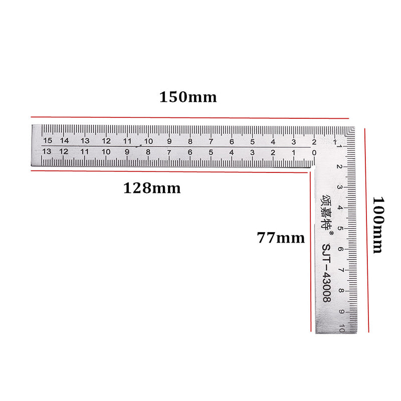 Drillpro Stainless Steel 45/90 Degree Window Door Angle Ruler Woodworking Measuring Tool