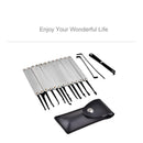 12Pcs Unlocking Lock Pick Set Key Extractor Tool + Transparent Lock Padlock - LOCKPICKWEB