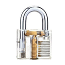 12Pcs Unlocking Lock Pick Set Key Extractor Tool + Transparent Lock Padlock - LOCKPICKWEB