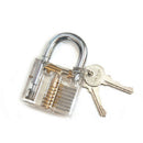 James Bond Credit Card Lock Pick Opener Locksmith Tools + Padlock Lock Crystal Cutaway Locksmith