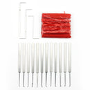 15pcs Stainless Steel Locksmith Lock Picking Tools Set with Clear Cutaway Practice Learning Padlock