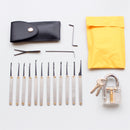 Training Lock Cutaway Practice Padlock+12 Pcs Manganese Stainless Steel Locksmith Crochet Hook - LOCKPICKWEB