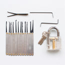 Training Lock Cutaway Practice Padlock+12 Pcs Manganese Stainless Steel Locksmith Crochet Hook - LOCKPICKWEB