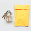 Training Lock Cutaway Practice Padlock+12 Pcs Manganese Stainless Steel Locksmith Crochet Hook - LOCKPICKWEB