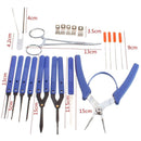 19Pcs Lock Broken Extractor Remove Key Removal Hooks Needle Locksmith Tool Kit Lock Pick Set Padlock Practice Lock with Locksmith Tools for Lock Pick - LOCKPICKWEB
