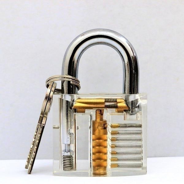 High Quality 30-in-1 Lock Picks Tools Set with Transparent Practice Lock for Locksmith Training - LOCKPICKWEB