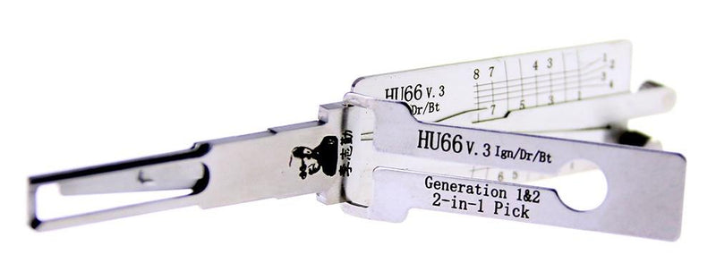 Lishi 2 in 1 HU66 v.3 Lock Pick and Decoder Lock Pick Auto Locksmith Tools