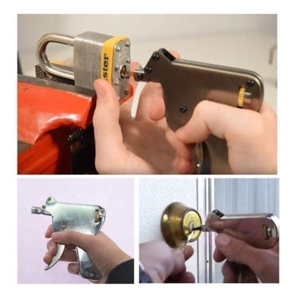 Lock Pick Gun Locksmith Strong Door Opener Lockpicking Practice Unlocking Tools 3