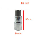 13pc Allen Key Bit Socket Set 1/4\ 3/8\ 1/2\ Drive Chrome Vanadium Mirror Polished Sockets C-RV Steel Bits