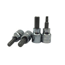 13pc Allen Key Bit Socket Set 1/4\ 3/8\ 1/2\ Drive Chrome Vanadium Mirror Polished Sockets C-RV Steel Bits