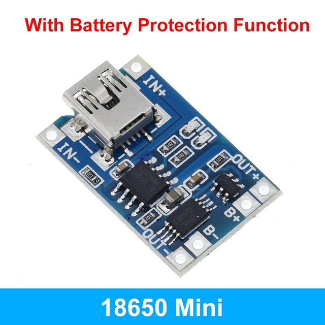 5PCS 5V 1A Micro/Type-c/Mini 18650 TP4056 Lithium Battery Charger Module Charging Board With Protection Dual Functions Li-ion