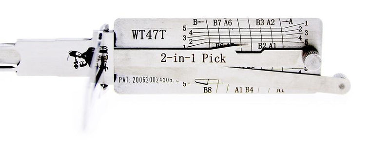 Lishi WT47T Lock Pick Set for Car Door Opener Tool Locksmith Tools Tubular Lock Pick and Decoder Tool