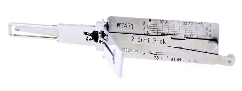 Lishi WT47T Lock Pick Set for Car Door Opener Tool Locksmith Tools Tubular Lock Pick and Decoder Tool
