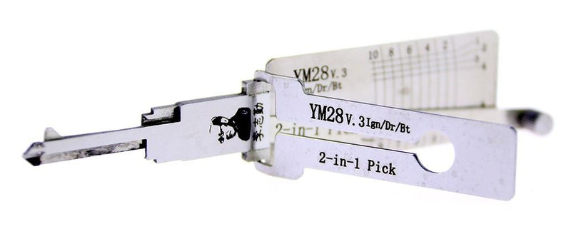 Lishi YM28 V.3 Lock Pick Set for Car Door Opener Tool Locksmith Tools Tubular Lock Pick and Decoder Tool
