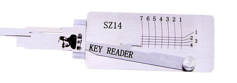 Lishi SZ14 2-in-1 Pick for Car Door Opener Tool Locksmith Tools Tubular Lock Pick and Decoder Tool