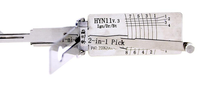 Lishi HYN11 V.3 Lock Pick Set for Car Door Opener Tool Locksmith Tools Tubular Lock Pick and Decoder Tool