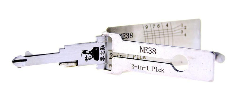 Lishi NE38 Lock Pick Set for Car Door Opener Tool Locksmith Tools Tubular Lock Pick and Decoder Tool