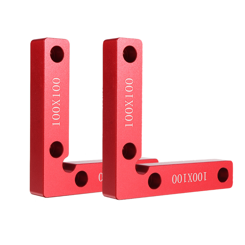 2Pcs Aluminium Alloy 90 Degree 100x100mm Precision Clamping Square Woodworking Machinist Square Positioning Right Angle Clamping Measure