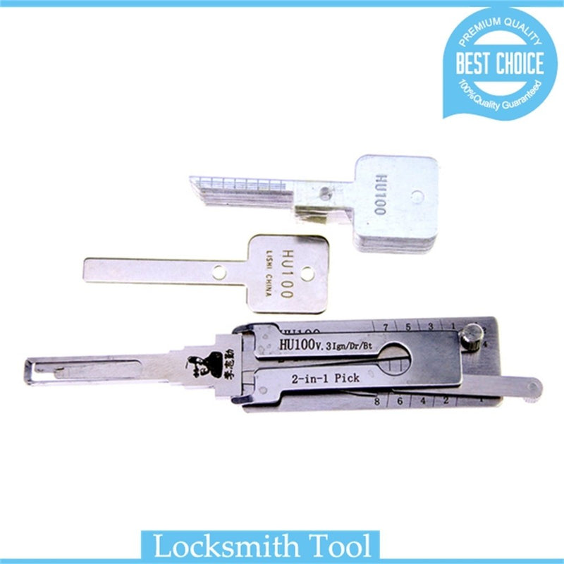 LISHI HU100 V.3 2-in-1 Auto Pick and Decoder Locksmith Tools Door Lock Opener Lock Pick Set for Cadillac,Opel,New GL8,Cruze,Buick Hideo